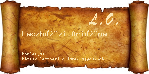 Laczházi Oriána névjegykártya